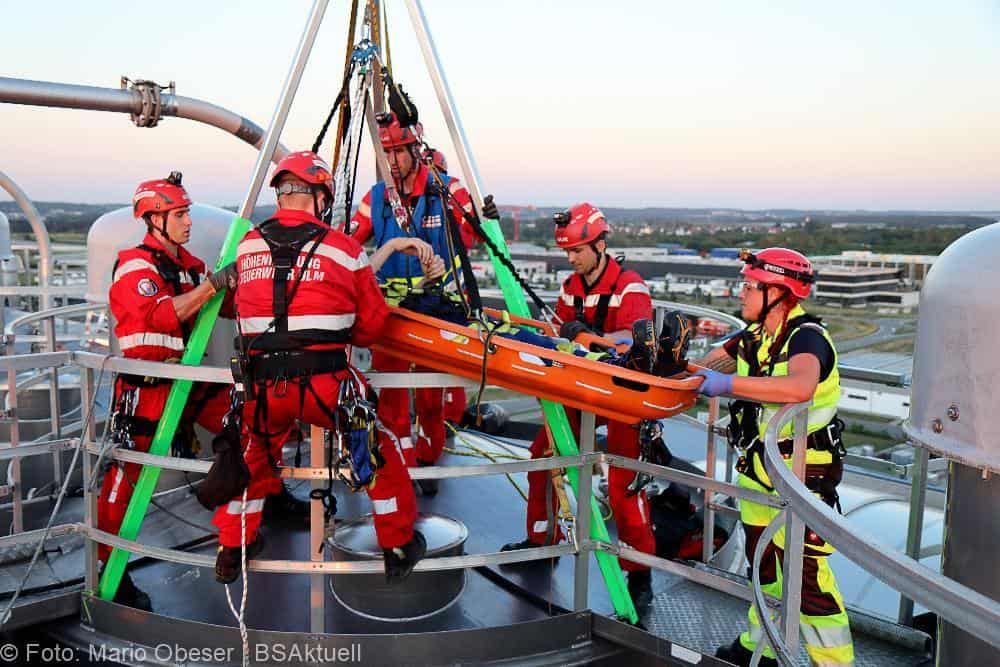 Leipheim Übung Rettung Silo 19072022