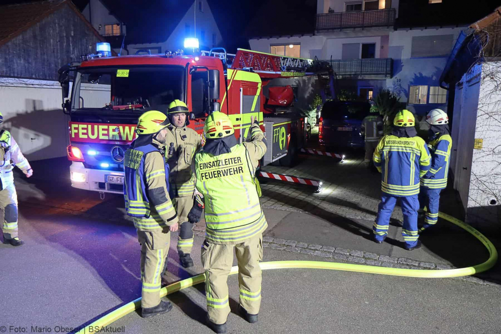 Brand im Keller eines Mehrfamilienhauses in Ichenhausen.