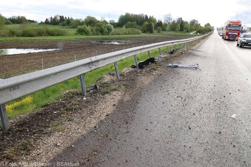 Unfall A8 zwischen Leipheim und Günzburg
