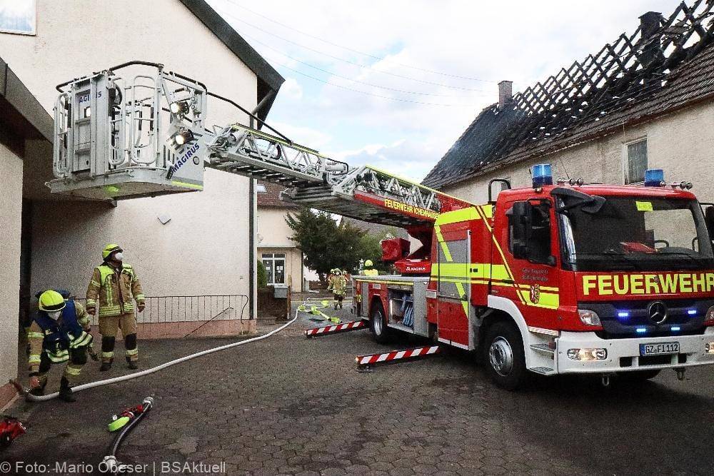 Brand eines Bauenhauses in Jettingen