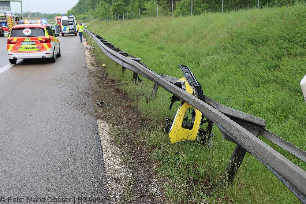 Unfall A8 Leipheim Elchingen 23052022
