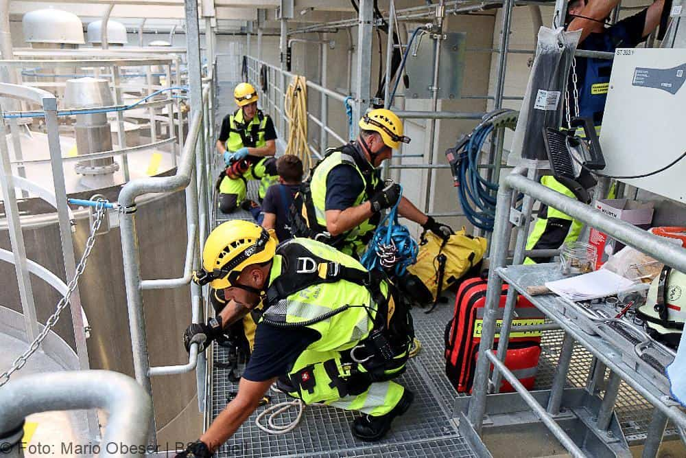 Leipheim Übung Rettung Silo 19072022