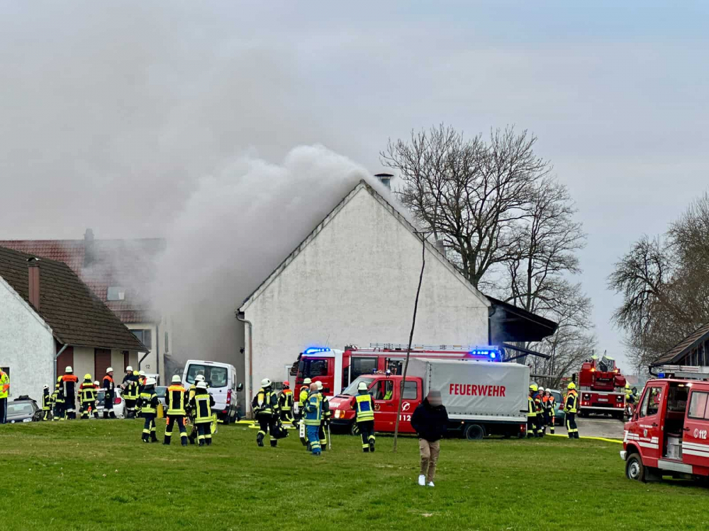 Brand in Gebäuse in Wettenhausen am 07.03.2024