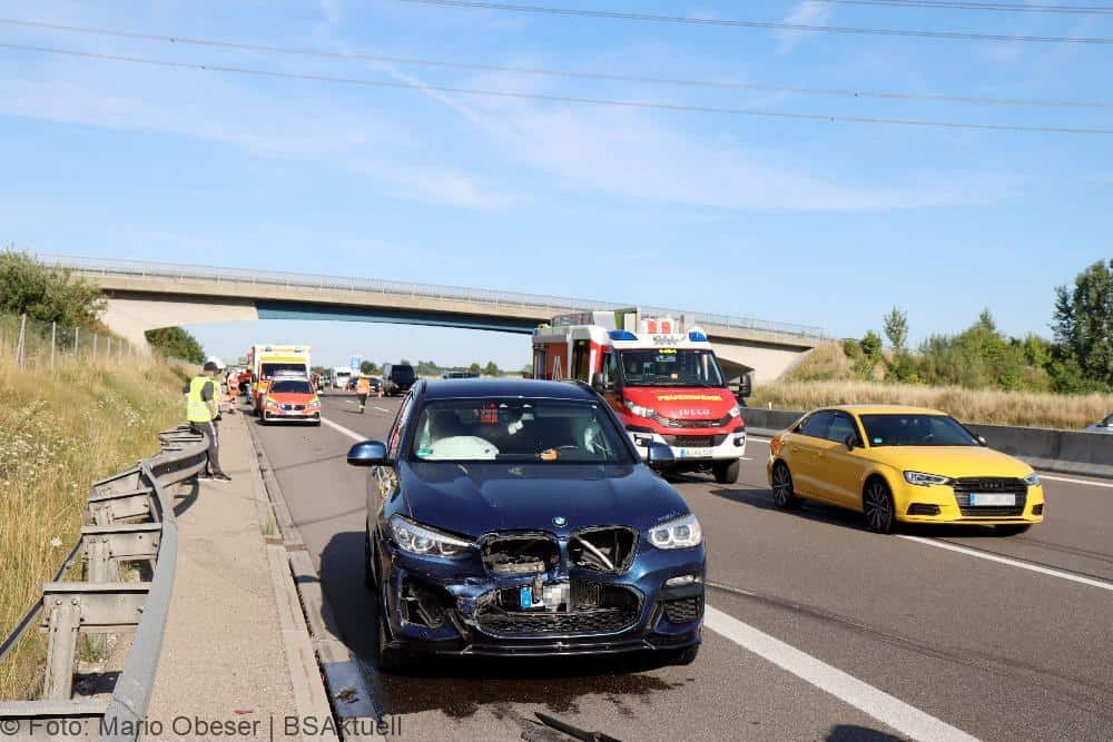 Unfall A8 Leipheim - KReuz Elchingen 17072022