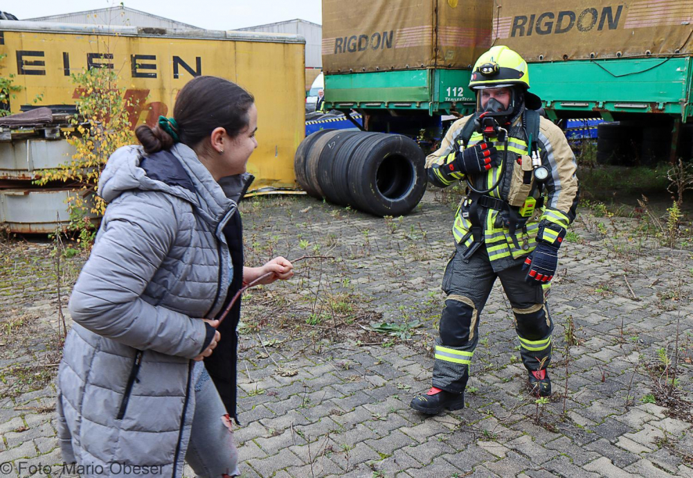 Große Katastrophenschutz-Übung bei Firma Rigdon in Günzburg