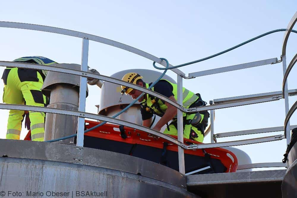 Leipheim Übung Rettung Silo 19072022