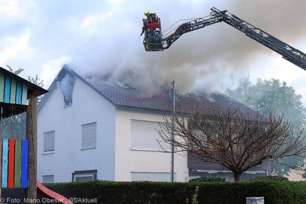 Brand Dachgeschosswohnung Offingen