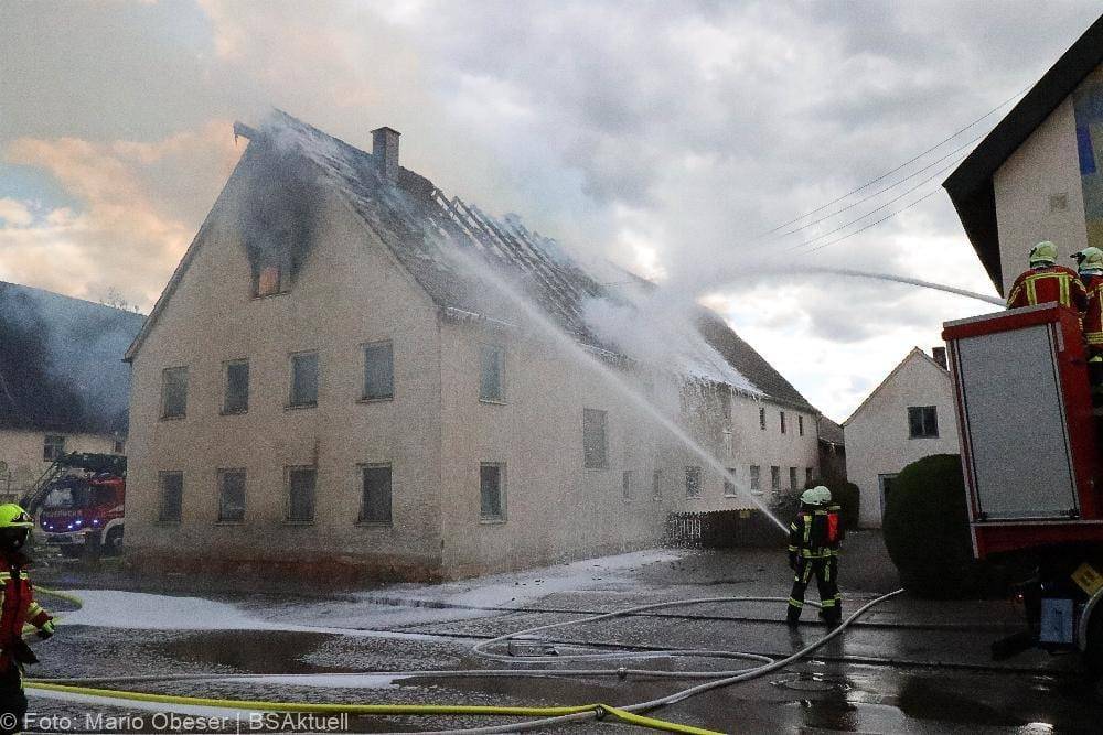 Brand eines Bauenhauses in Jettingen