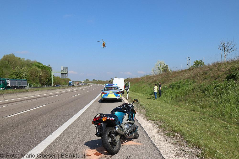 Unfall A8 Motorrad Transporter 09052022