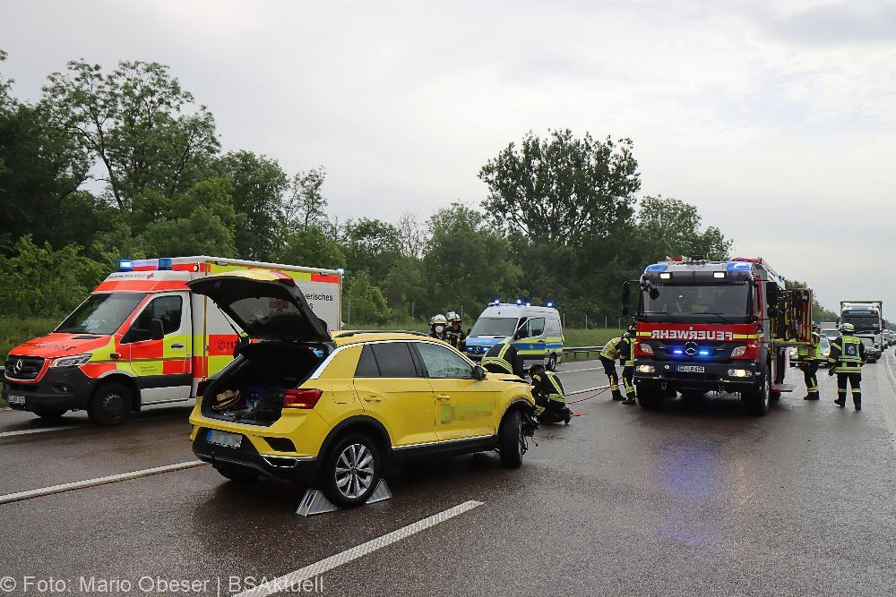 Unfall A8 Leipheim Elchingen 23052022
