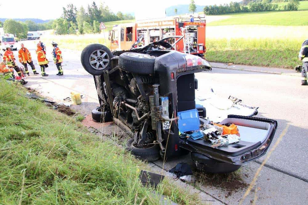 Unfall B12 Isny