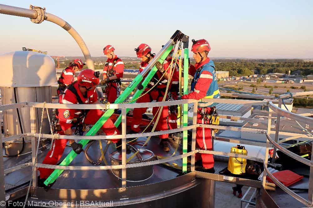 Leipheim Übung Rettung Silo 19072022