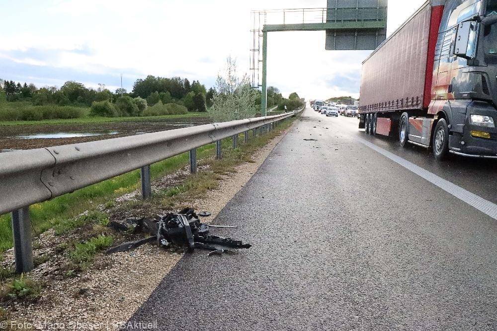 Unfall A8 zwischen Leipheim und Günzburg