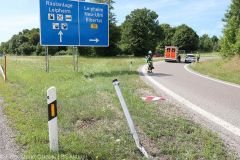 Unfall A8 AS LEipheim Ausfahrt 09072022 11