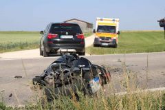 Unfall Roggenburg Motorrad Pkw 21062022 11