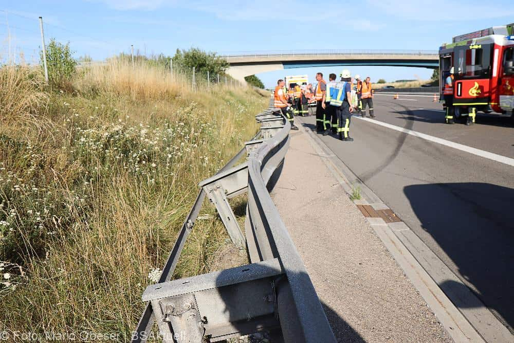 Unfall A8 Leipheim - Kreuz Elchingen 17072022