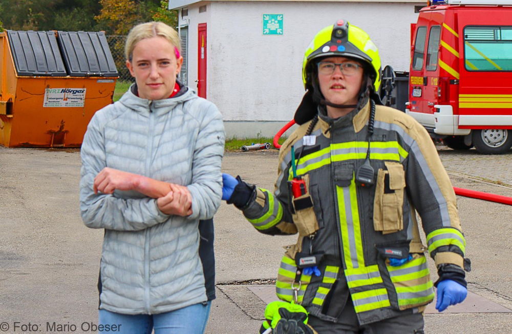 Große Katastrophenschutz-Übung bei Firma Rigdon in Günzburg