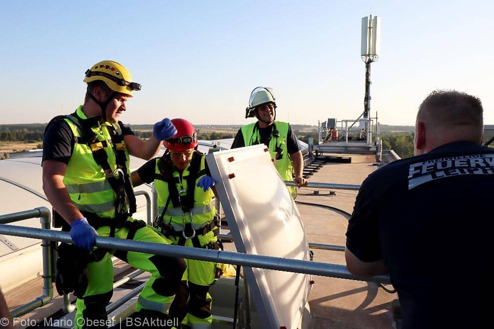 Leipheim Übung Rettung Silo 19072022