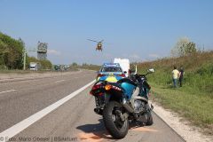 Unfall A8 Motorrad Transporter 09052022 20