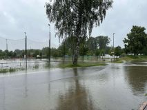 Hochwasser 2024 Ichenhausen Sportplatz 1