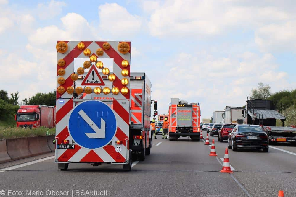 Unfall A8 GZ-Leipheim 06072022