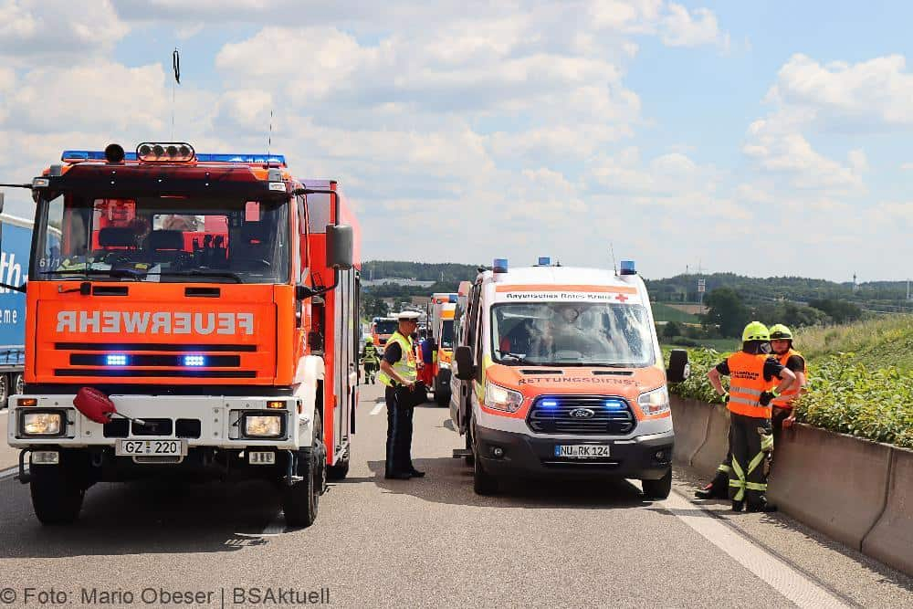 Unfall A8 GZ-Leipheim 06072022